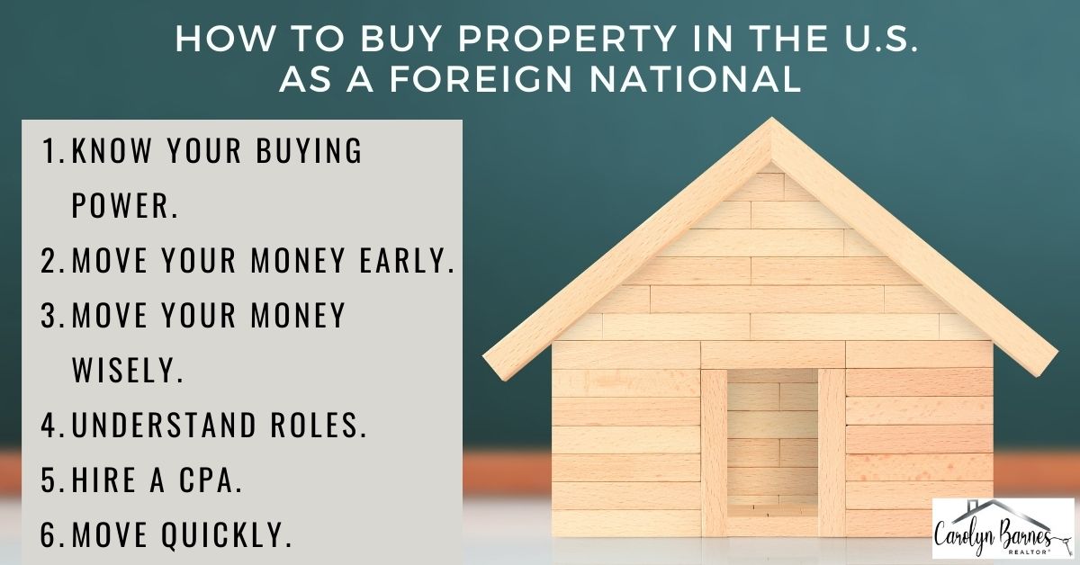 Tips for Buying Property in the United States as a Foreign Buyer; Come to Katy; REALTOR Carolyn Barnes