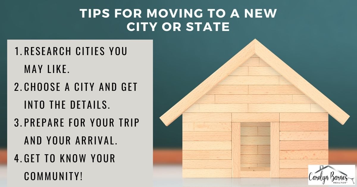 How to prepare to move to a new state; how to prepare to move to a new city; tips for moving; real estate advice; moving tips; moving advice; come to Katy