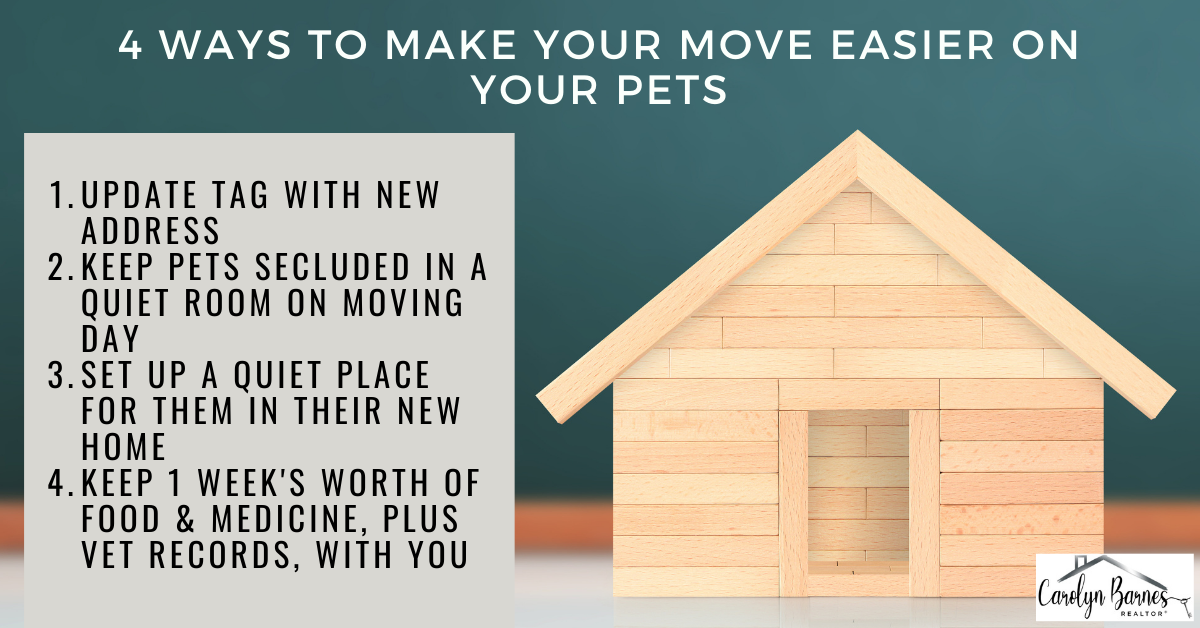 Moving With Pets; HOW CAN I REDUCE STRESS ON MY PET WHEN I MOVE?; Come to Katy; Realtor Carolyn Barnes